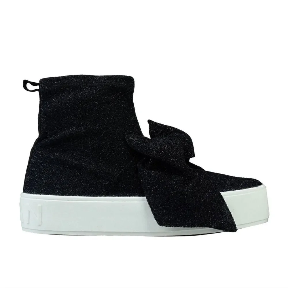 Apepazza Bow Glitter Booties Shoes 39 New